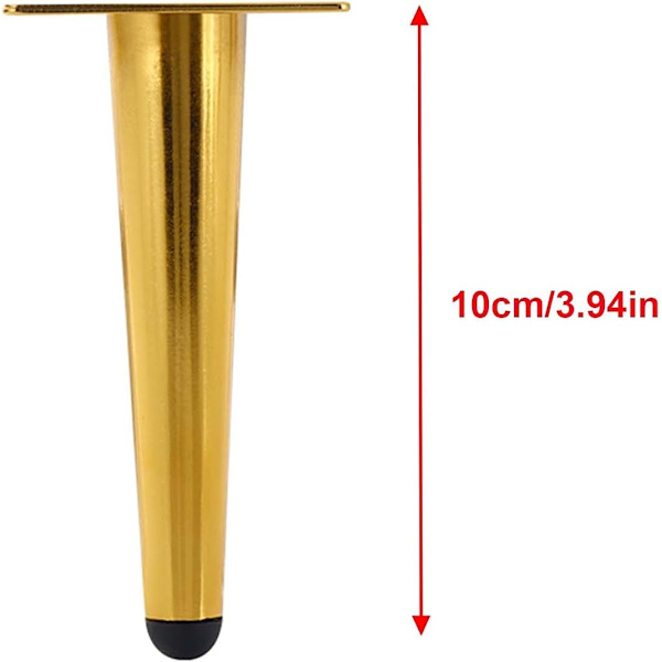 4 stk. lette luksus sofaben, enkle bordben, metal møbler