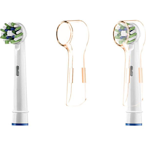 6 st gula skyddande lock för Oral-B tandborsthuvuden, lock för elektriska tandborstar