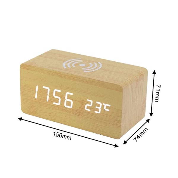 Digitalt termometer Vekkereklokke Digitalt tre Vekkereklokke Digital