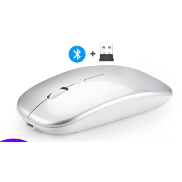 Grå mus, 2,4 g, typ-C Bluetooth trådlös mus,