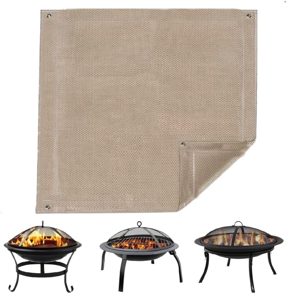 30×30cm Eldstadsmatta Grillmatta Gas BBQ Brandsäker matta Värmemotstånd