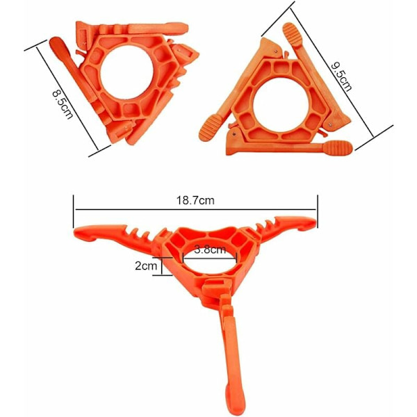 Oransje ABS gassbeholderholder sklisikker gasskomfyr stativ sammenleggbar Cani