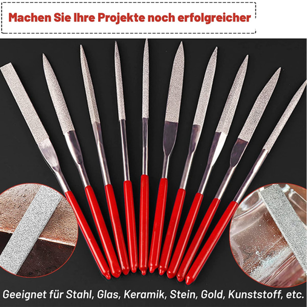 10-pack diamantfilar för 3D-skrivare 3 mm x 140 mm. Nålfils