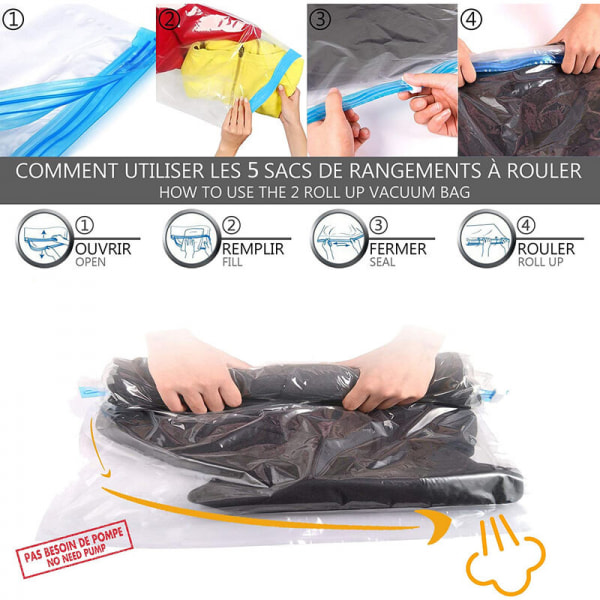 10 st förvaringspåsar för vakuumförpackning + pump för vakuumförpackning