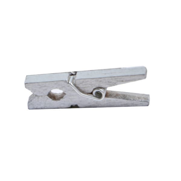20-pakning - Klesklyper Små Hvite - 3 cm