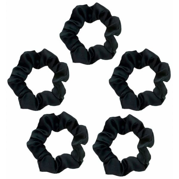 5 stk. satin scrunchies, blødere end silke, hårelastikker til krus