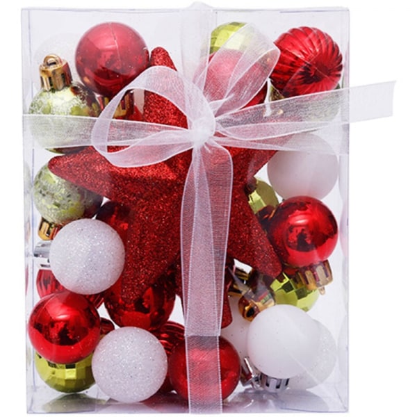 Set of 30 Ornament Balls 3cm/1.18" Hanging Ornaments Tree Decorat