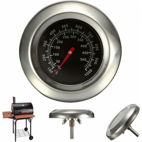 1 stk. ovnstermometer i rustfrit stål til grill