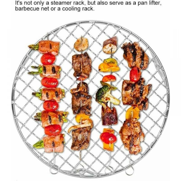 18 cm / 7,1 tuuman pyöreä grilliritilä, ruostumaton teräs, BBQ