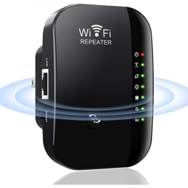 sort Kraftig WiFi Repeater WiFi Forstærker 300Mbps 2,4G WiFi Rep