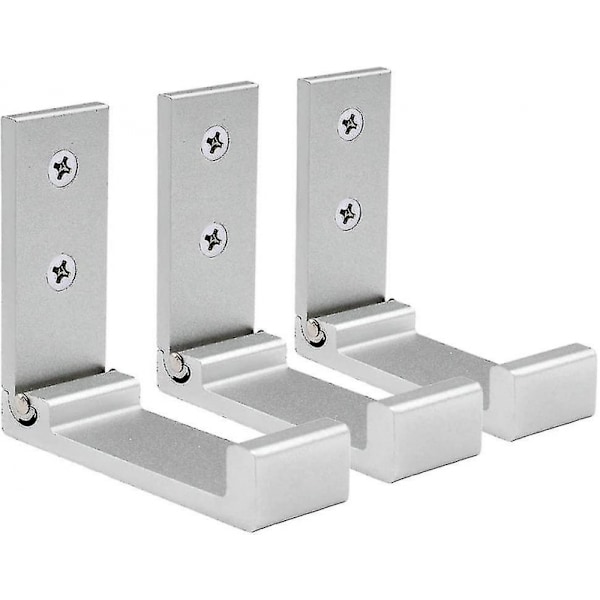 3-pack hopfällbara väggkrokar, osynliga hopfällbara aluminiumväggkrokar M