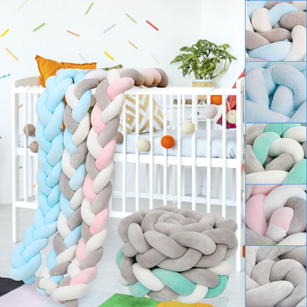 Sängkantfläta Serpentine vävd stötfångarmatta 3M Velour Baby stötfångare Ma