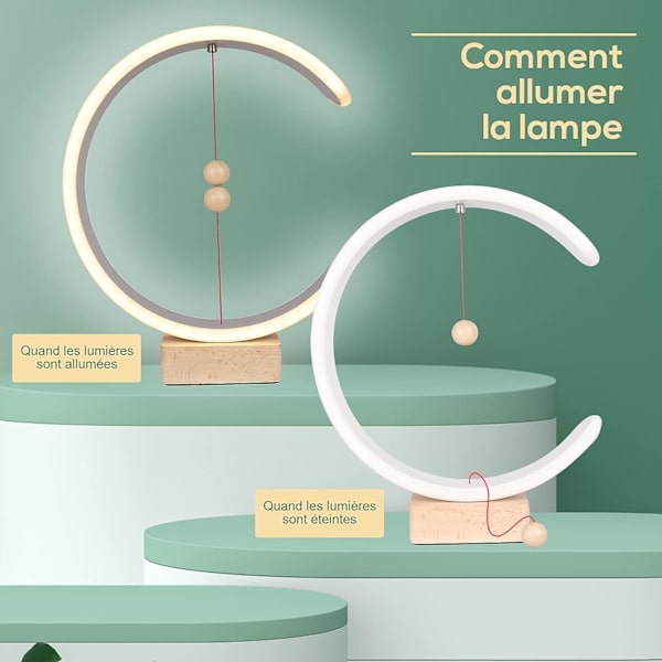 Modern skrivbordslampa, magnetisk kulbrytare kontrollerad LED-sänglampa