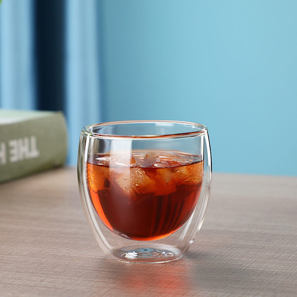 Låda med 6 dubbelväggiga glas - 0,08 l, transparent, 6 enheter