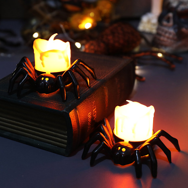2 stk. Halloween Græskar Lanterne Hjemme Dekoration Tilbehør LED