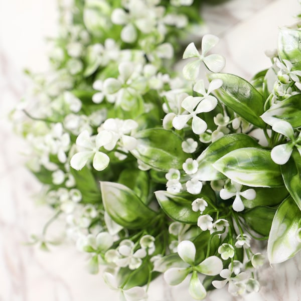 Konstgjord blomkrans grön ytterdörr kransar Gypsophila krans