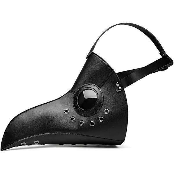 Plague Doctor Mask PU Läder Lång Näsa Fågel Näbb Steampunk Hallo