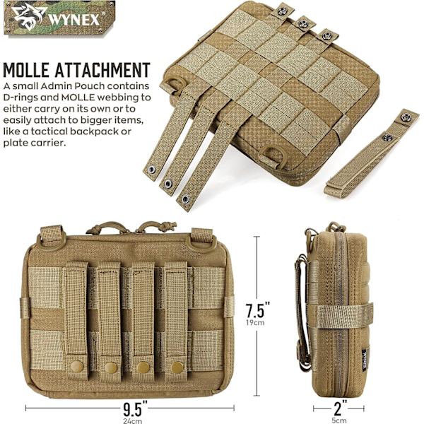 Taktisk Admin Molle-väska, EDC medicinsk väska EMT utility bag skal