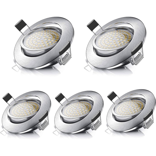 LED-downlights justerbara runda 5W ultratunna varmvita 3000K 110