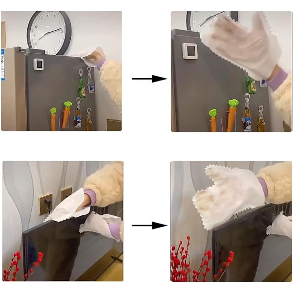 10 stk. Lazy Rag Handsker Rengøring Non-woven Anti-statisk Tastatur Cle