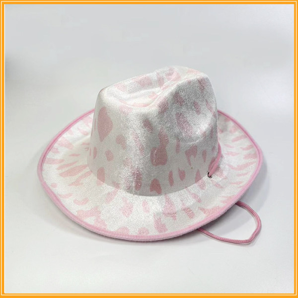 Pink Polka Dot Cowboy Hat Halloween Western Milk Cowboy Hat