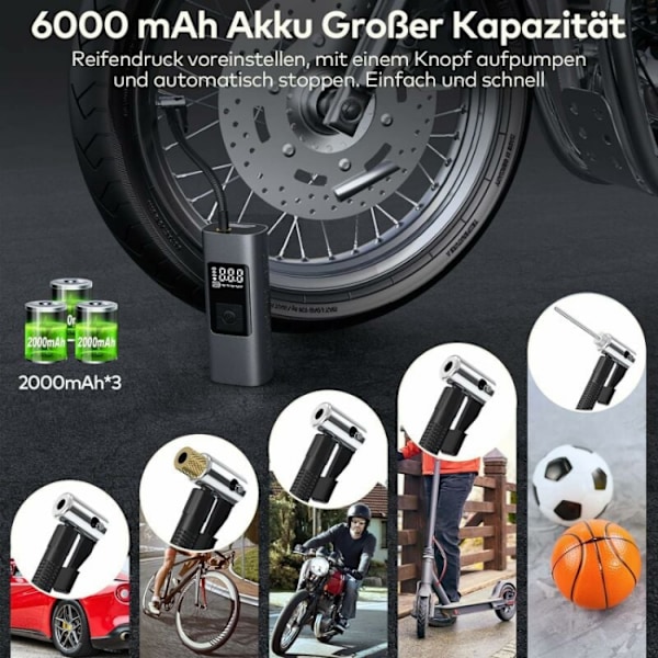 6000mAh Mini sähköinen ilmapumppu, kannettava G-ilmapumppu