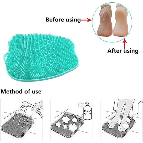 Silikone Fodbadsbørste Scrubber Massager Brusebadsbørste Fødder Dyb Rengøring