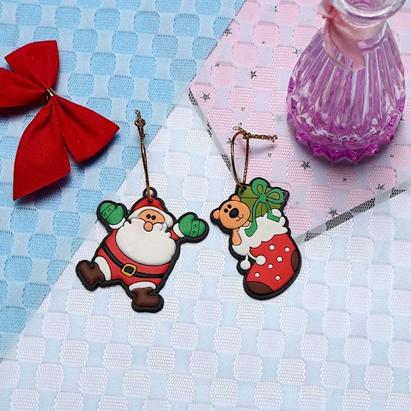 4 stk Mini Resin Julepynt Dekorasjoner Engel, Snømann og
