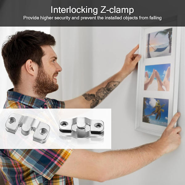 4 stk. Flush Concealed Mount Bracket, Heavy Duty Flush Mount He