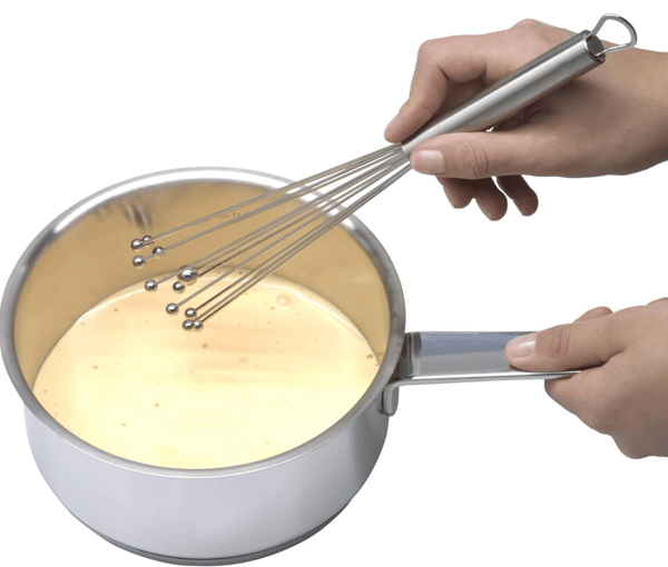 Flash mixer, 10 tommer helt rustfrit stål kugleæggeblander, håndholdt