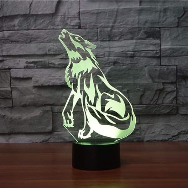 1 stk 3D ulv optisk illusion lampe LED natlys optisk illusion