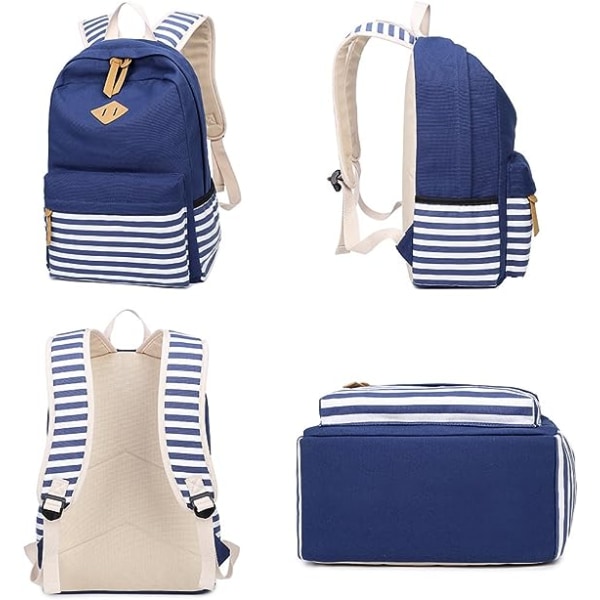 Causal Canvas Stripe -reppu - Söpö teinireppu tytöille kouluun