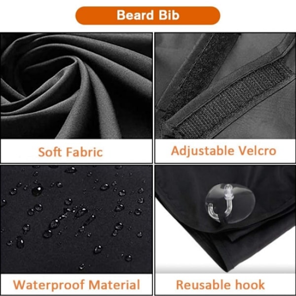 Rak- och skäggförkläden / Skäggförkläden - Kollektion Beard Black