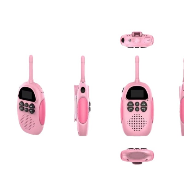 2 stk blå genopladelige walkie talkies til børn med FM r