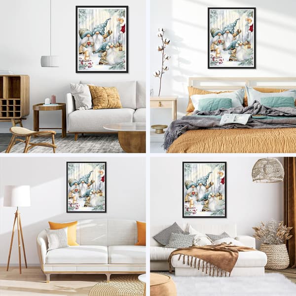 30x40cm Jule Diamantmaleri Kits til Voksne, 5D Nisser Dia