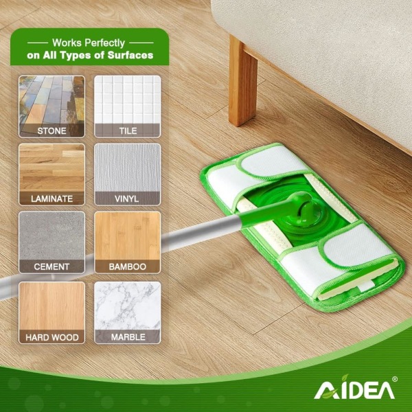 4-pack återanvändbara våtservetter för Swiffer Sweeper, återanvändbar mopp TamApon,