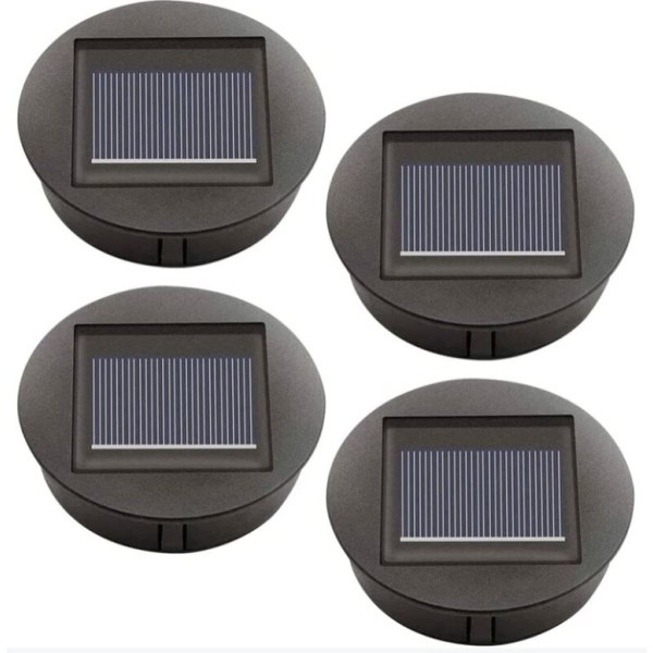4 Pack Solar Lights ersättning med LED-lampor, Solar Dome Light