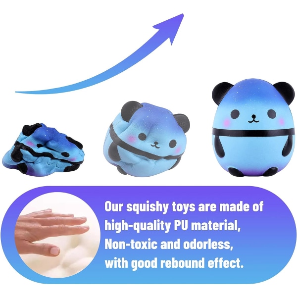 Panda Æg Galaxy Kollektion Squishies Nyhed Stressaflastende Legetøj
