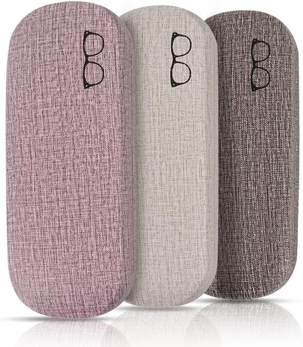 Hard Shell Clamshell Brilleetui, 3-delt Unisex Bærbar Gl