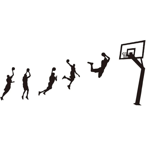 Basketballspiller Wall Sticker Selvklæbende Sports Wall Sticker