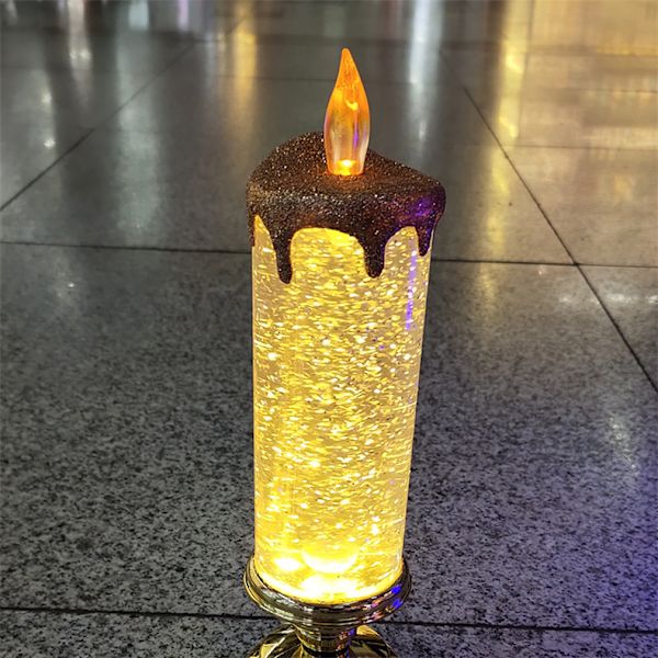 （Guld）Virvlande Glitter LED Elektroniska Ljus Vattentäta USB Laddningsbara