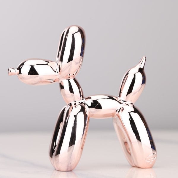 Blank belagt ballon (lyserød, 17 cm) Hundestatue Samlestatue