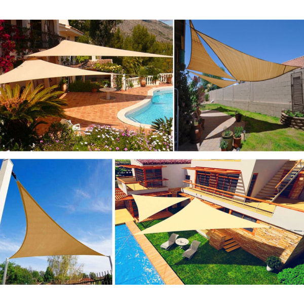 3*3*3m Vanntett Solseil Solseil Skygge Seils Markise Camping Sha