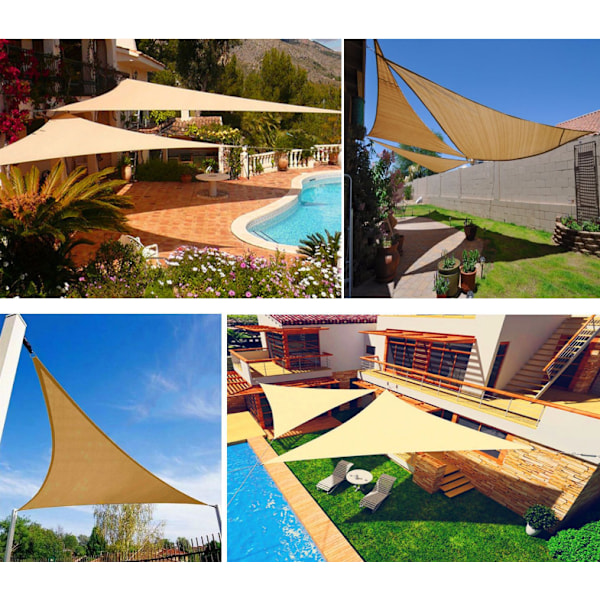 4*4*4m Vattentät Solskydd Solskydd Solsegel Markis Camping Sha