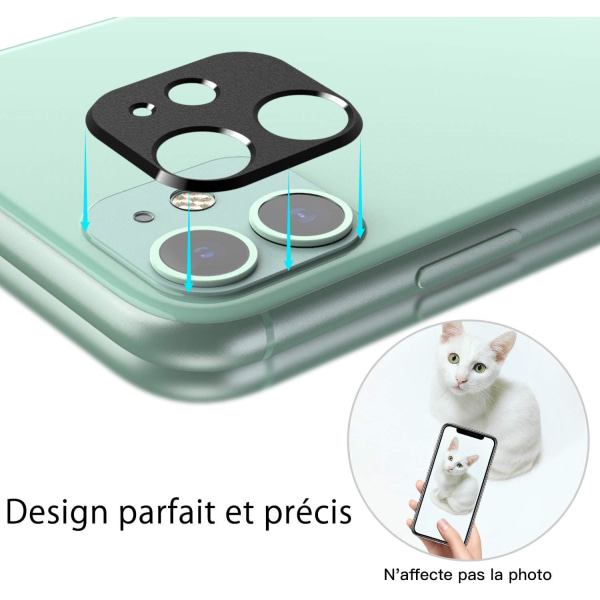 Bakre kameraskydd för 11/12Mini, [2 st] The Back Lens Protec