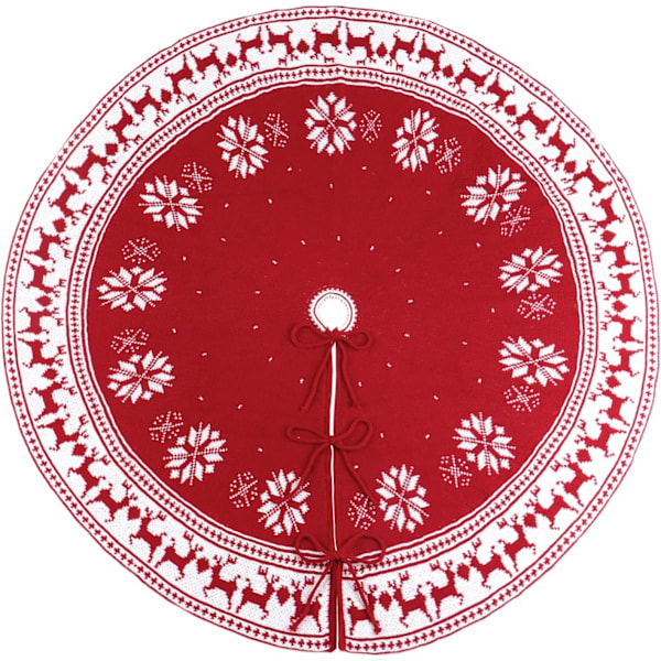 Rødt juletreskjørt 92cm 36 tommer store juletreskjørt