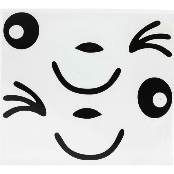 2pcs Smile Face Design 3D Sticker Decoration Decal For Car Rearvi