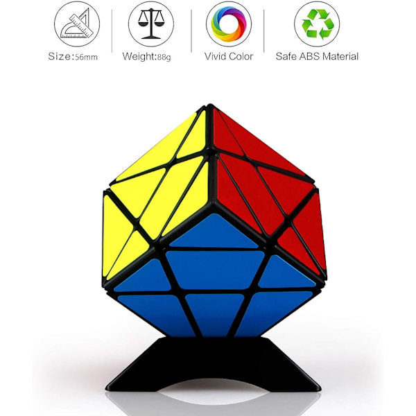 (Musta) Transformer Magic Cube 3D-palapeli Twist Brain Teasers -lelu
