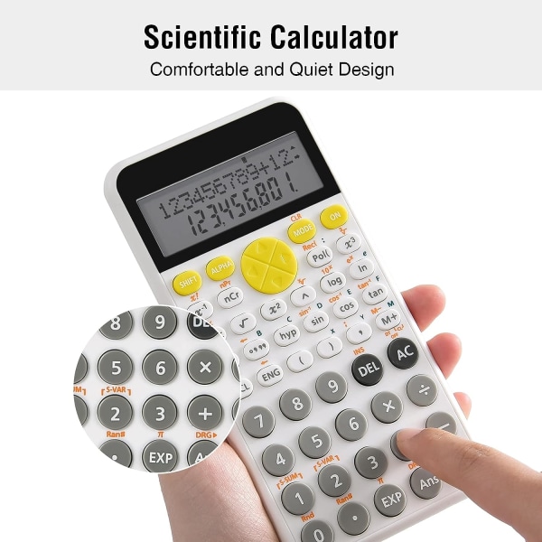 Standard 2-radig vetenskaplig miniräknare, bärbar och söt skol O