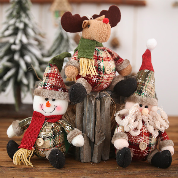 Julplysch 1PC/Set Super Söta Jultomten Julgransprydnad